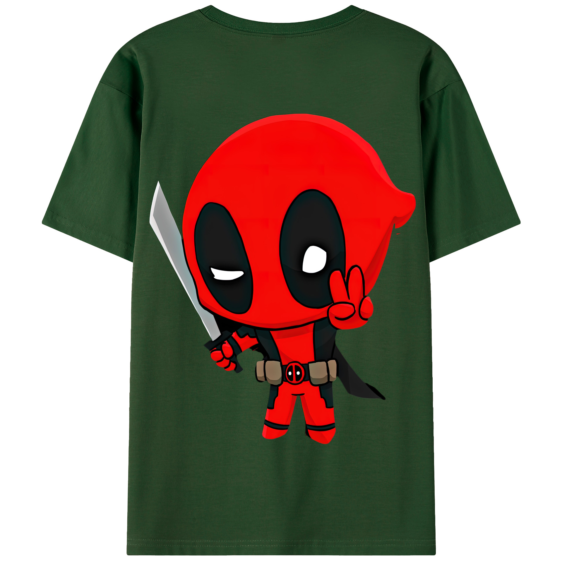 （画像用） Deadpool デッドプール 綿100％半袖Tシャツ（背面プリント）